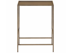 Montclair Smoked Gold Metal Side Table - Ornate Home