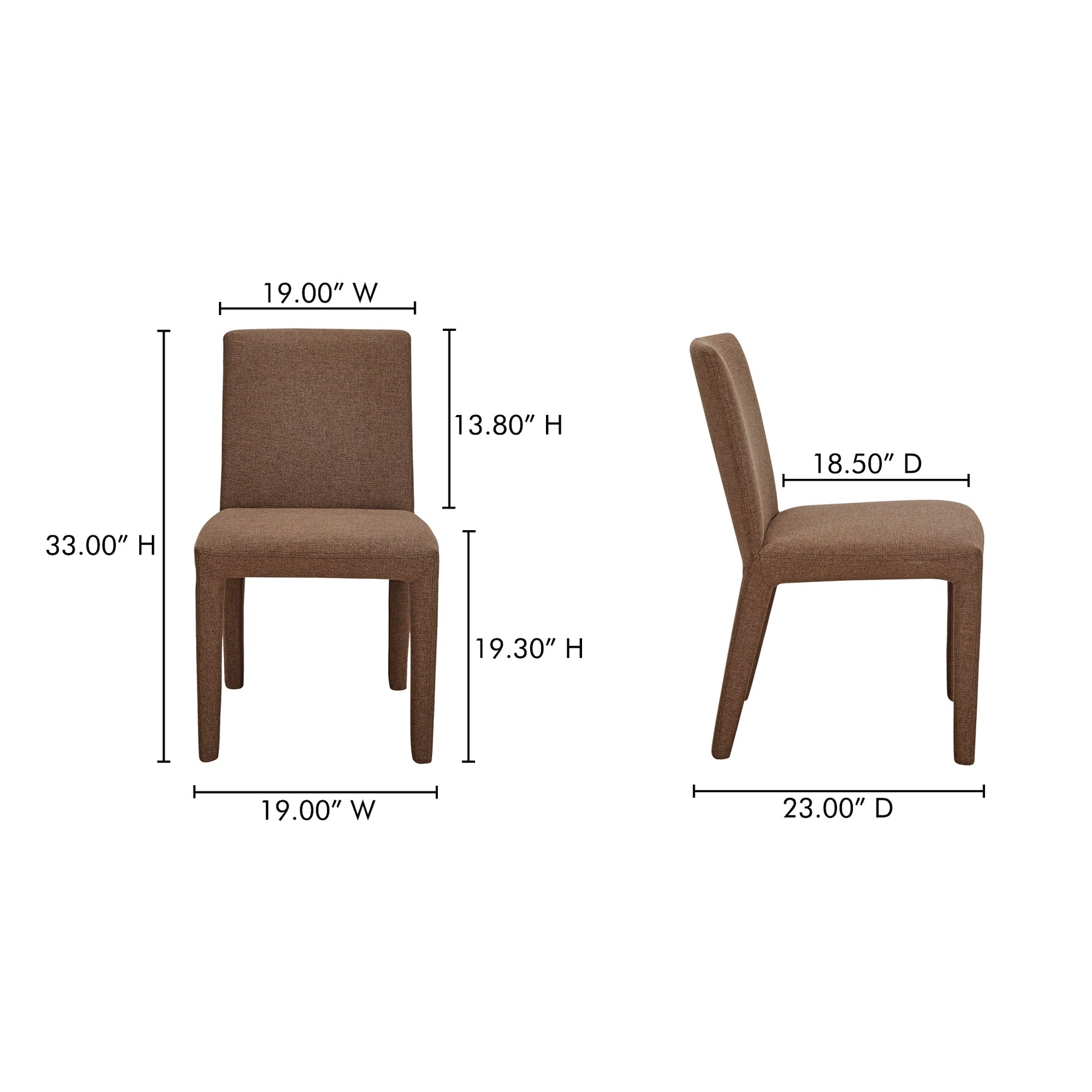 Monte Brown Dining Chair (Set of 2) - Ornate Home