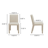 Monte Dining Chair Beige (Set of 2) - Ornate Home