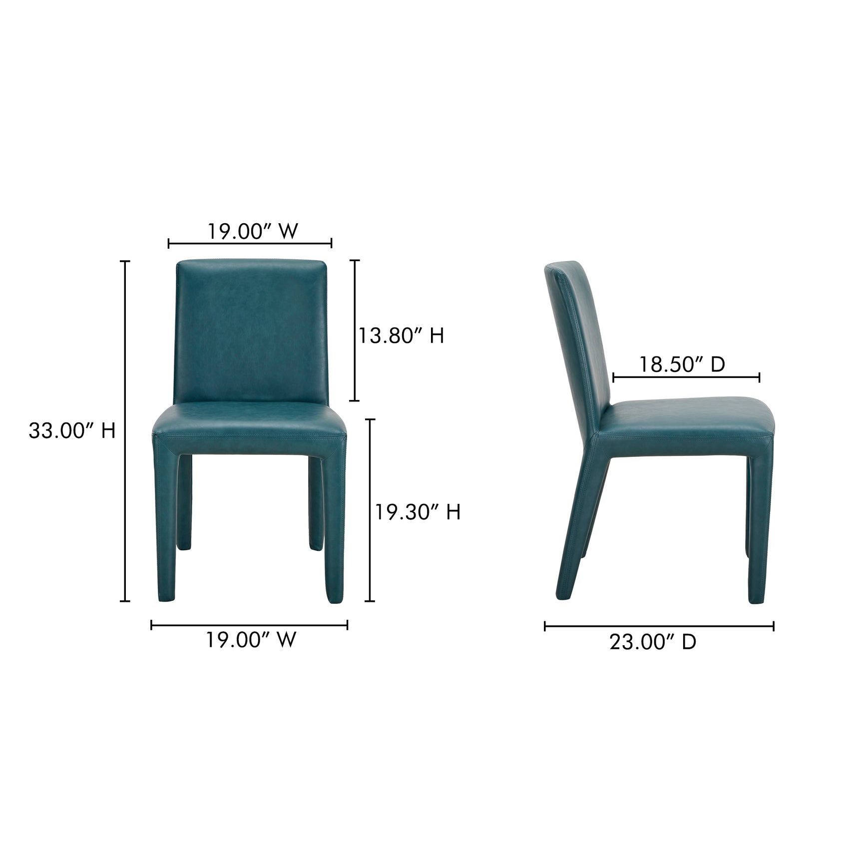 Monte Teal Dining Chair (Set of 2) - Ornate Home