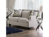 Montecelio Light Gray/Navy Loveseat - Ornate Home