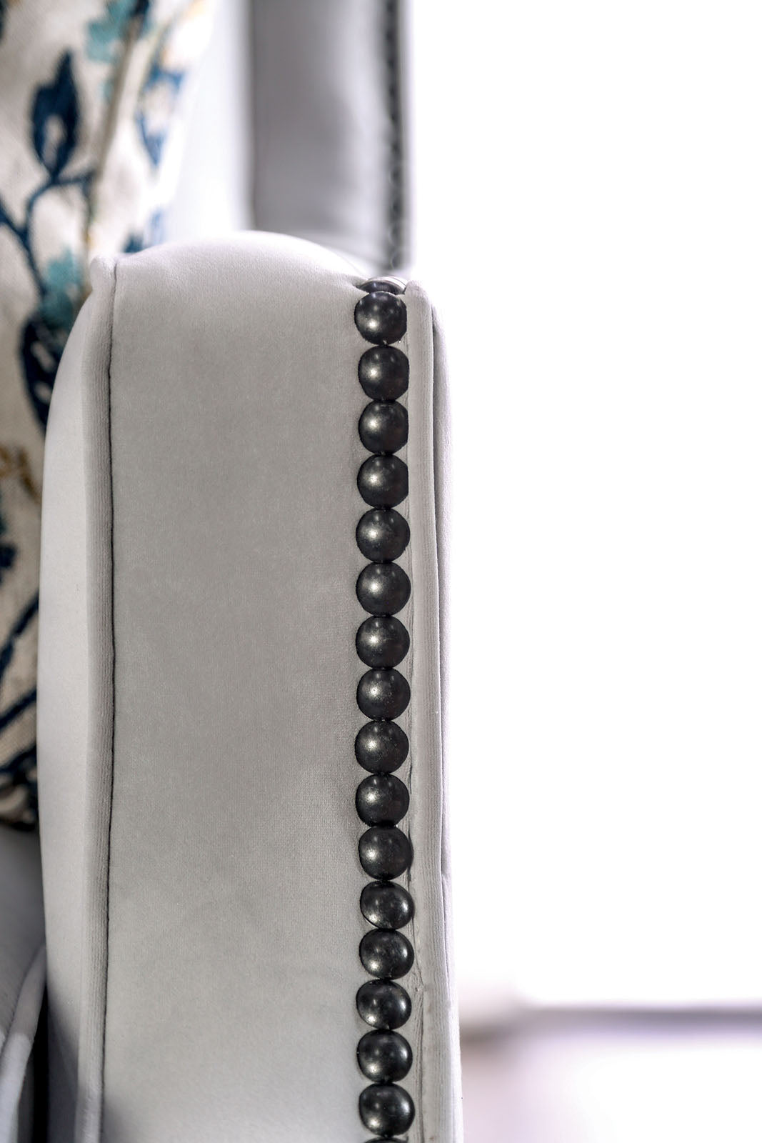 Montecelio Light Gray/Navy Sofa - Ornate Home