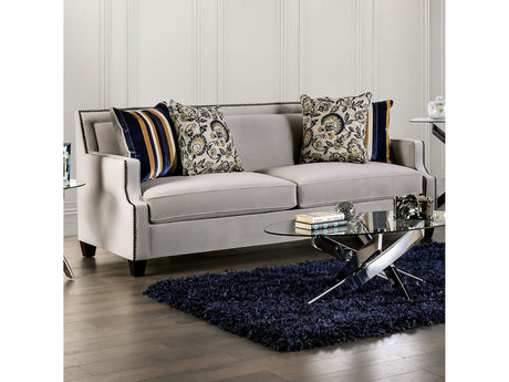 Montecelio Light Gray/Navy Sofa - Ornate Home