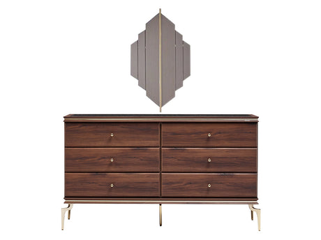 Montego Walnut Dresser - Ornate Home