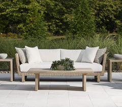 Montego Sea Oat Outdoor Side Table - Ornate Home