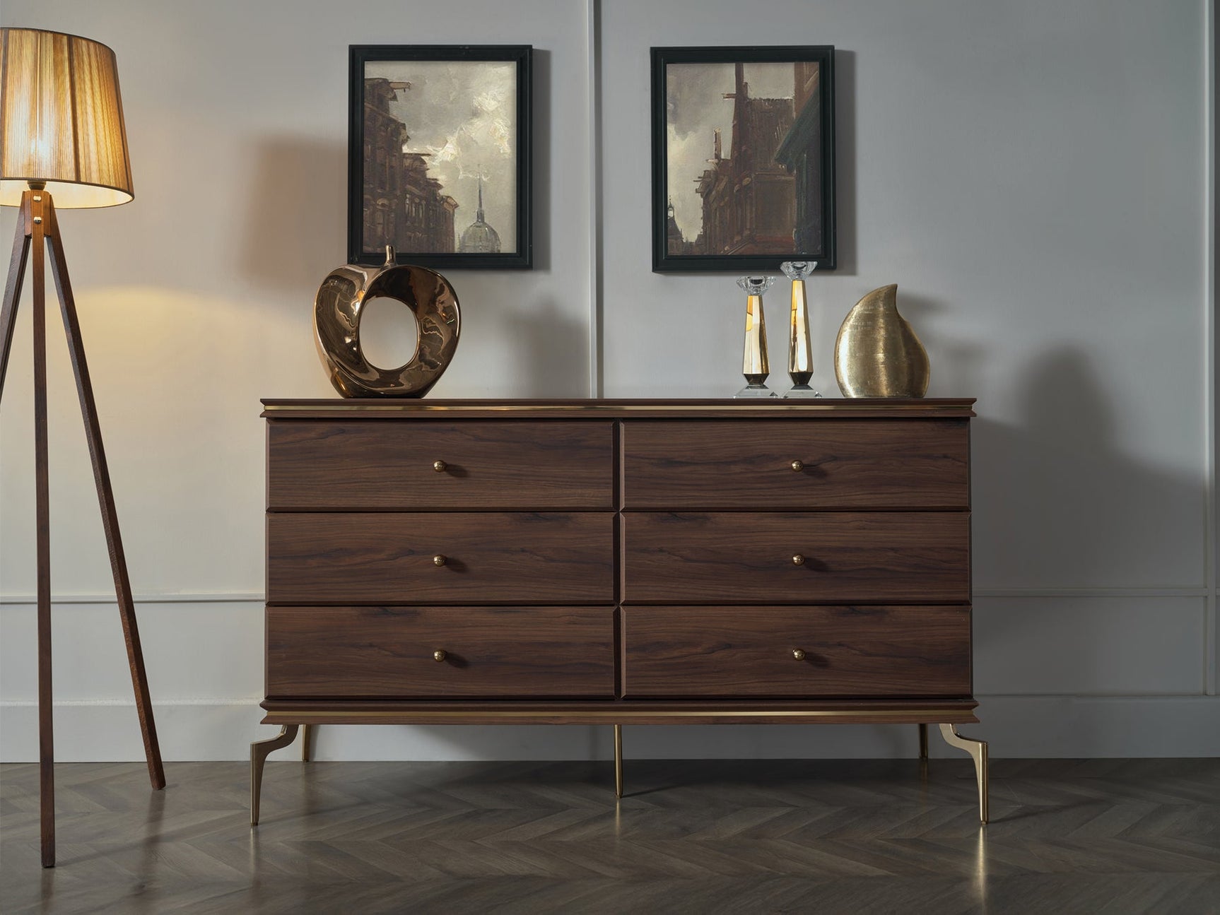 Montego Walnut Dresser - Ornate Home