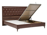 Montego Walnut King Storage Bed - Ornate Home