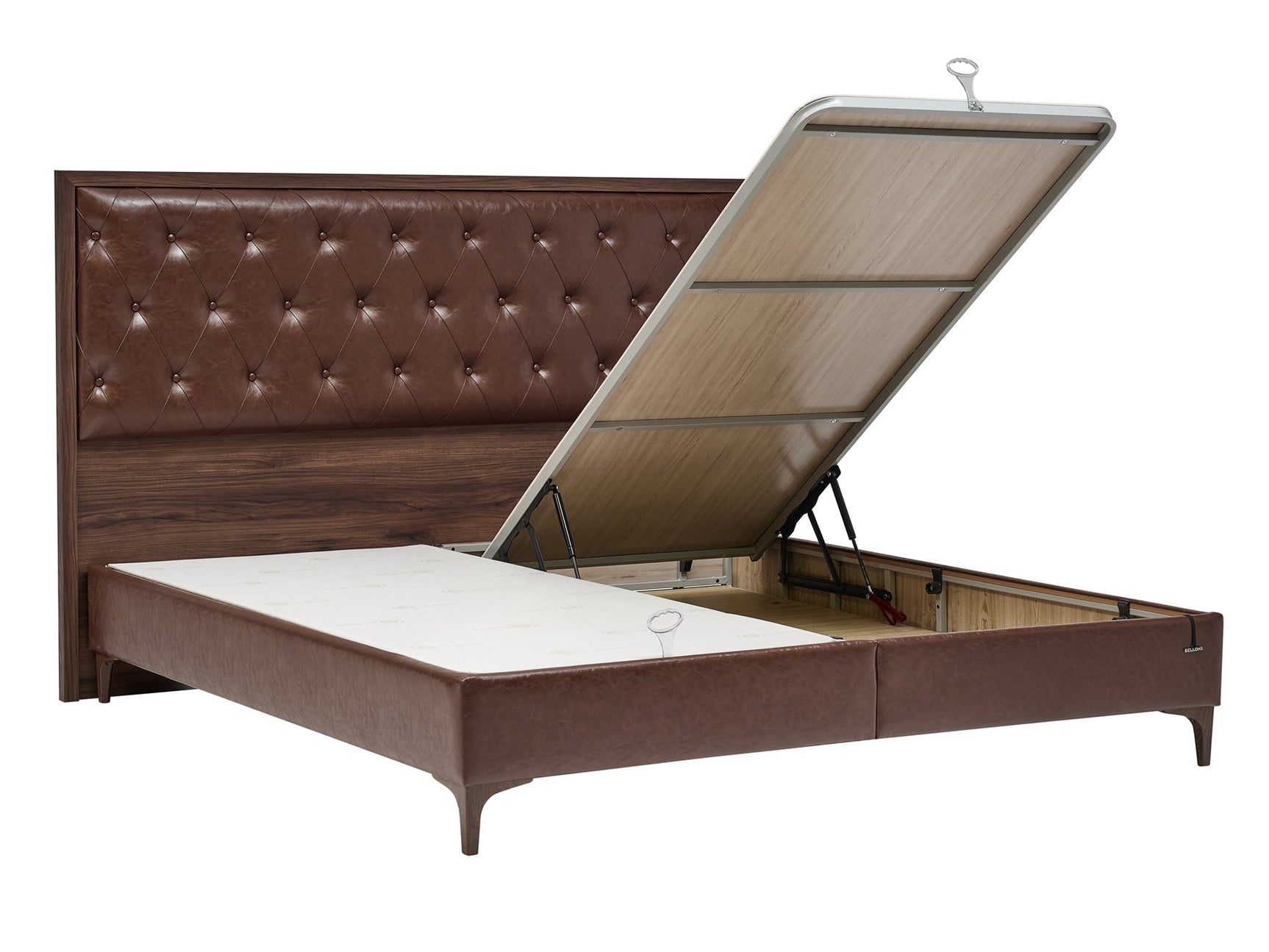 Montego Walnut King Storage Bed - Ornate Home