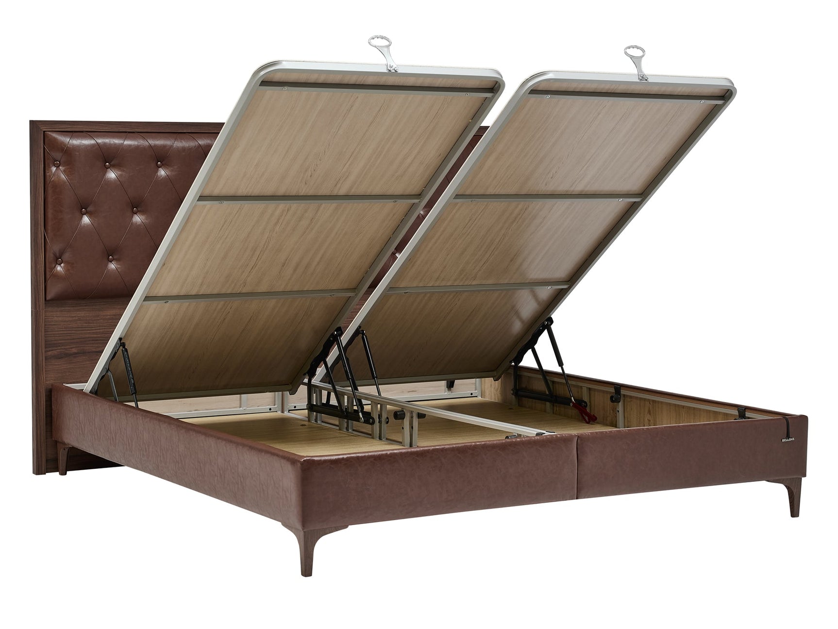 Montego Walnut King Storage Bed - Ornate Home