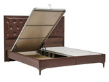 Montego Walnut King Storage Bed - Ornate Home