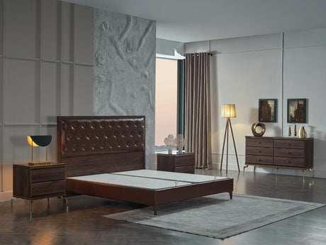 Montego Walnut King Storage Bed - Ornate Home