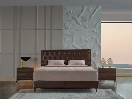 Montego Walnut King Storage Bed - Ornate Home