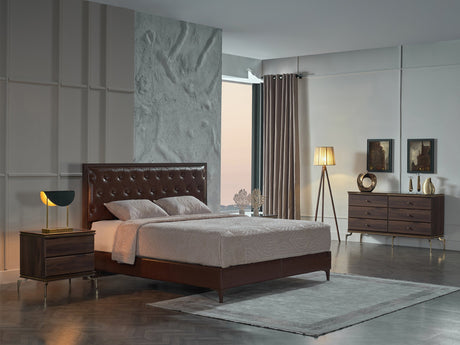 Montego Walnut King Storage Bed - Ornate Home