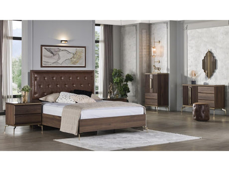 Montego Walnut Queen Headboard - Ornate Home