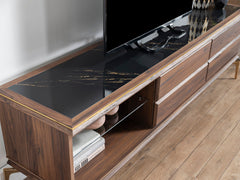 Montego Walnut TV Stand - Ornate Home