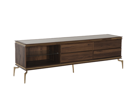 Montego Walnut TV Stand - Ornate Home