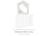 Montelaine Antique White Bedroom Mirror - Ornate Home