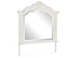 Montelaine Antique White Bedroom Mirror - Ornate Home