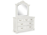 Montelaine Antique White Dresser and Mirror (Online Special Price) - Ornate Home