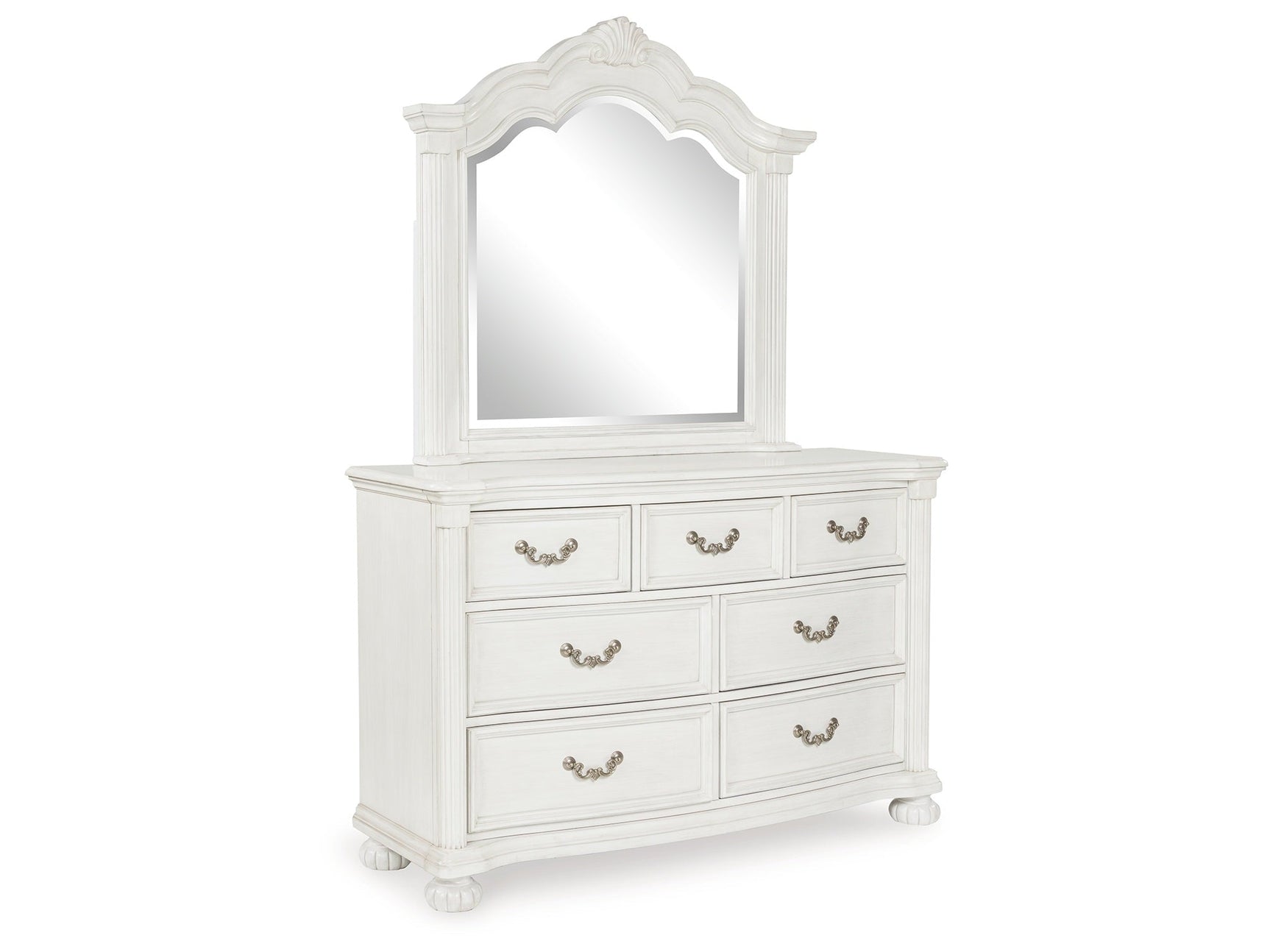 Montelaine Antique White Dresser and Mirror (Online Special Price) - Ornate Home