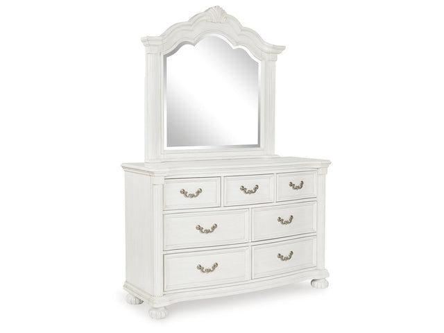 Montelaine Antique White Dresser and Mirror (Online Special Price) - Ornate Home