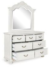 Montelaine Antique White Dresser and Mirror (Online Special Price) - Ornate Home