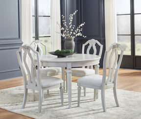 Montelaine Antique White Extension Dining Table and 4 Chairs (Online Special Price) - Ornate Home