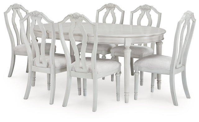 Montelaine Antique White Extension Dining Table and 6 Chairs (Online Special Price) - Ornate Home