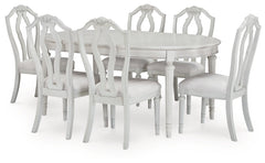 Montelaine Antique White Extension Dining Table and 6 Chairs - Ornate Home