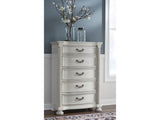 Montelaine Antique White Five Drawer Chest (Online Special Price) - Ornate Home