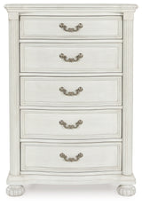 Montelaine Antique White Five Drawer Chest (Online Special Price) - Ornate Home