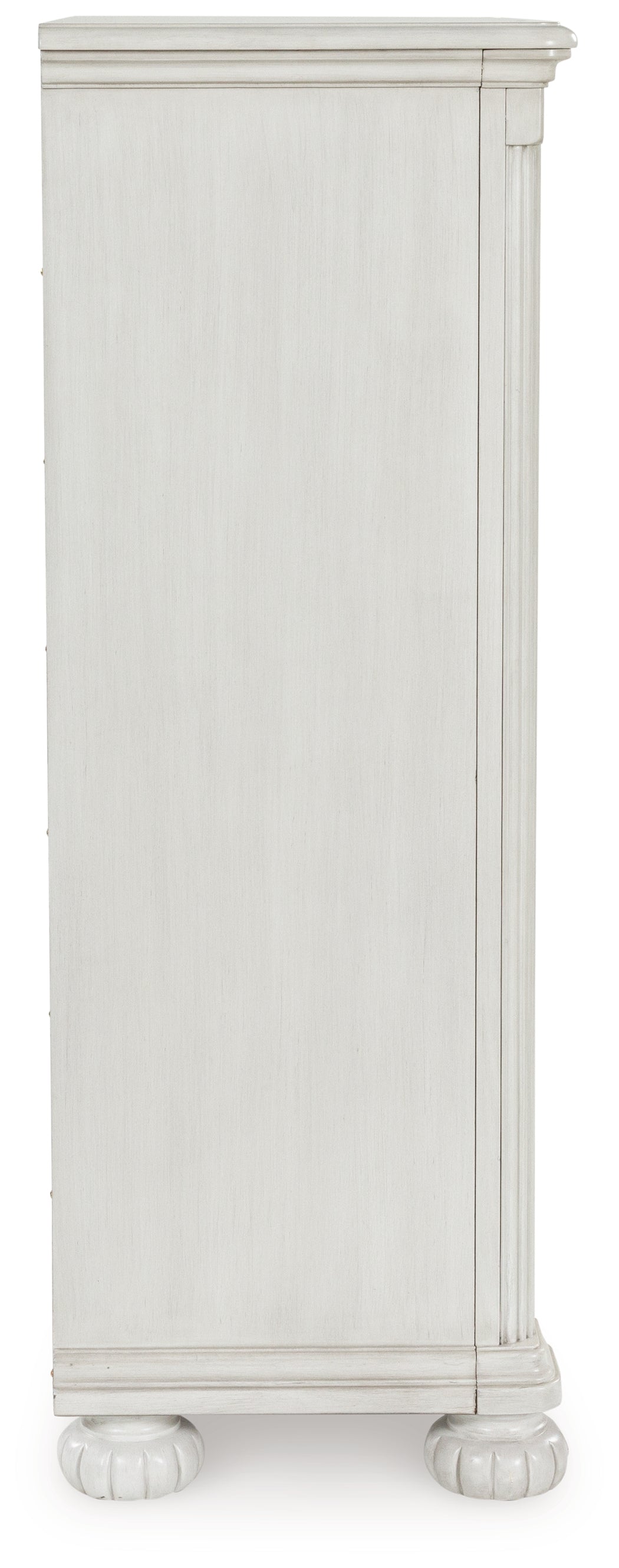 Montelaine Antique White Five Drawer Chest - Ornate Home