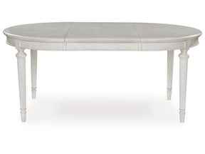 Montelaine Antique White Oval Dining Room Table - Ornate Home