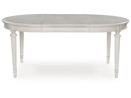 Montelaine Antique White Oval Dining Room Table - Ornate Home