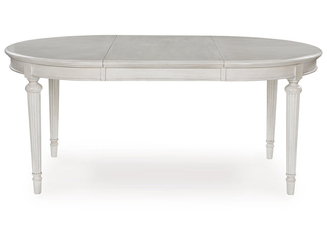 Montelaine Antique White Oval Dining Room Table - Ornate Home