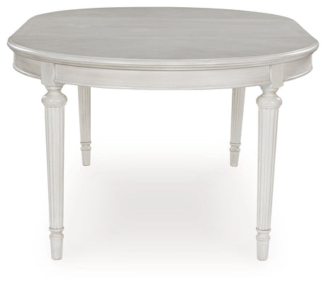 Montelaine Antique White Oval Dining Room Table - Ornate Home