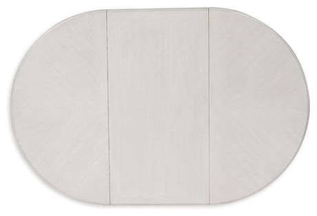 Montelaine Antique White Oval Dining Room Table - Ornate Home