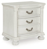 Montelaine Antique White Three Drawer Nightstand (Online Special Price) - Ornate Home