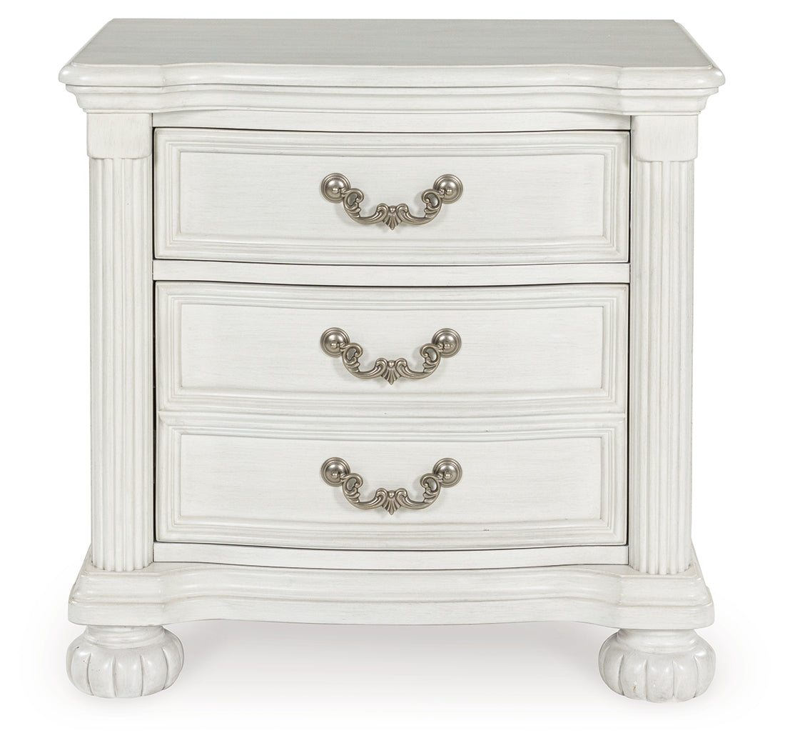 Montelaine Antique White Three Drawer Nightstand (Online Special Price) - Ornate Home