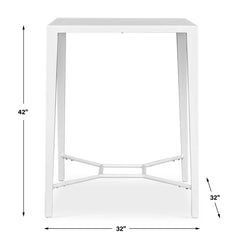 Montellano White Outdoor Bar Table - Ornate Home