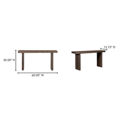 Monterey Aged Brown Console Table - Ornate Home