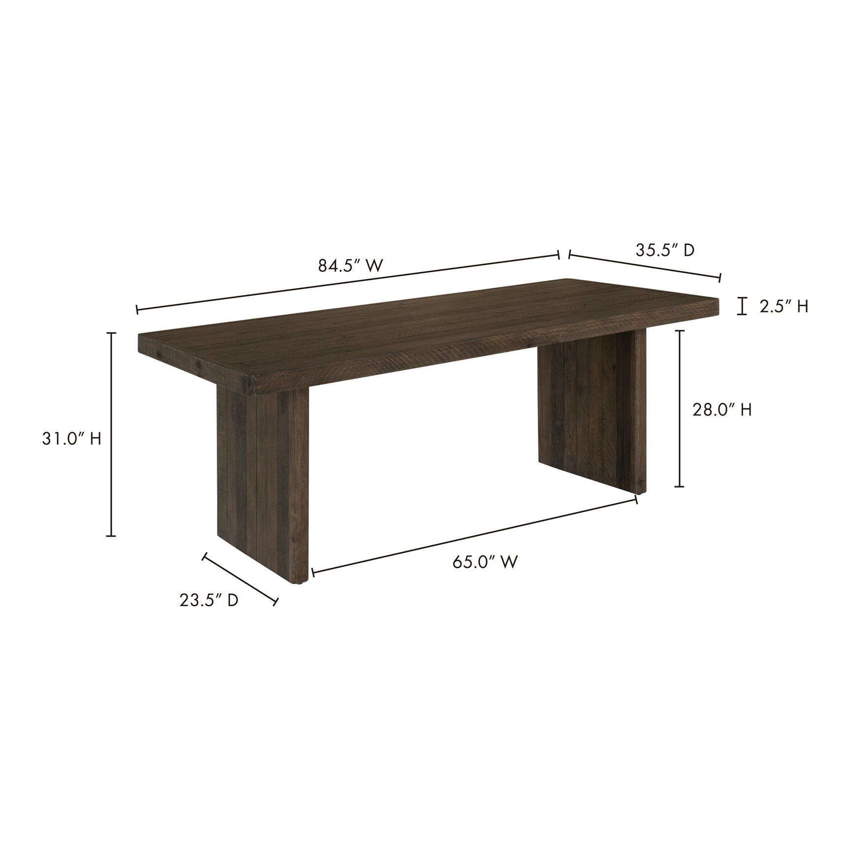 Monterey Aged Brown Dining Table - Ornate Home