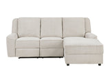 Monterey Beige 2-Piece Reclining Sectional with Right Chaise - Ornate Home
