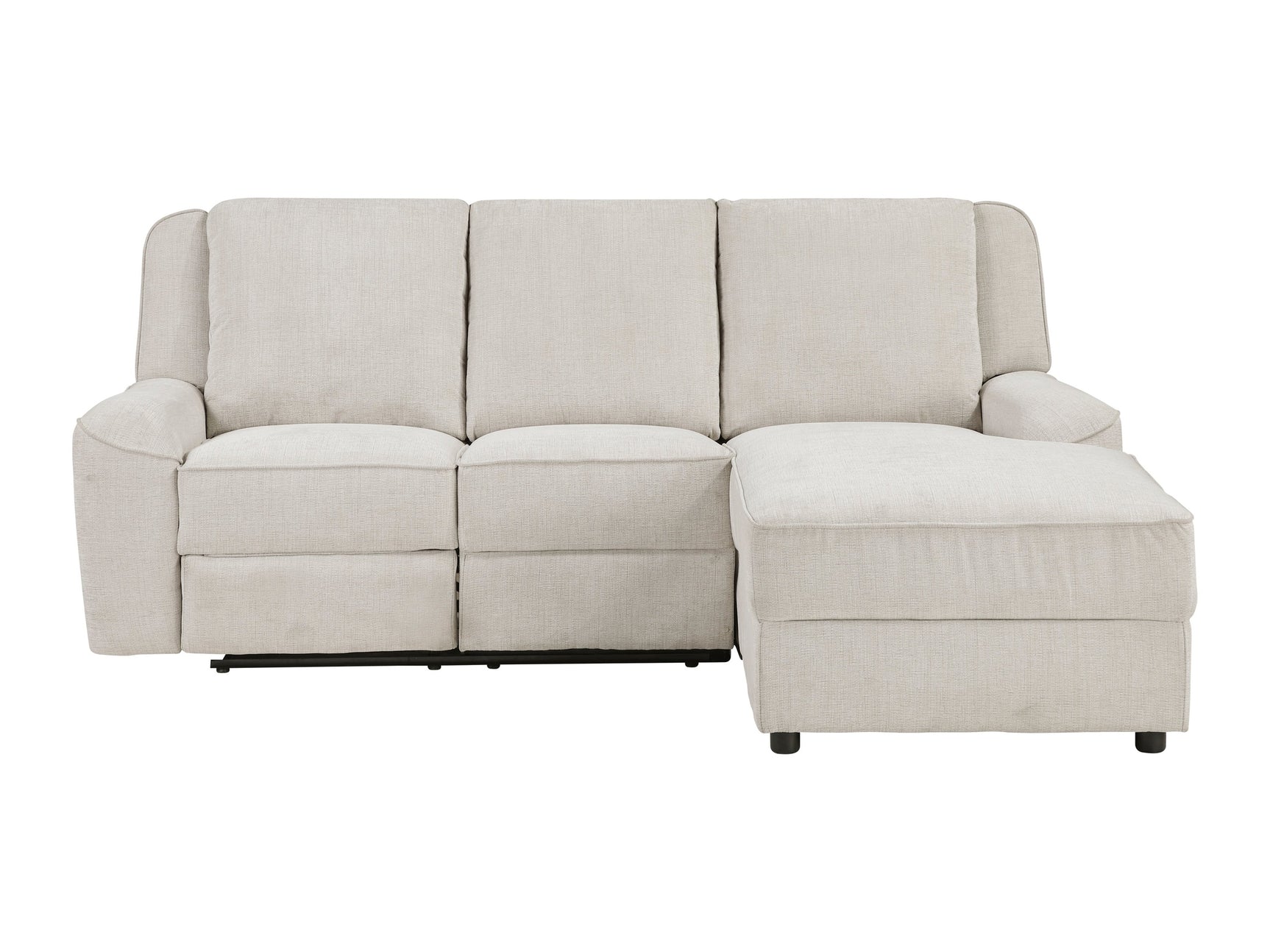Monterey Beige 2-Piece Reclining Sectional with Right Chaise - Ornate Home