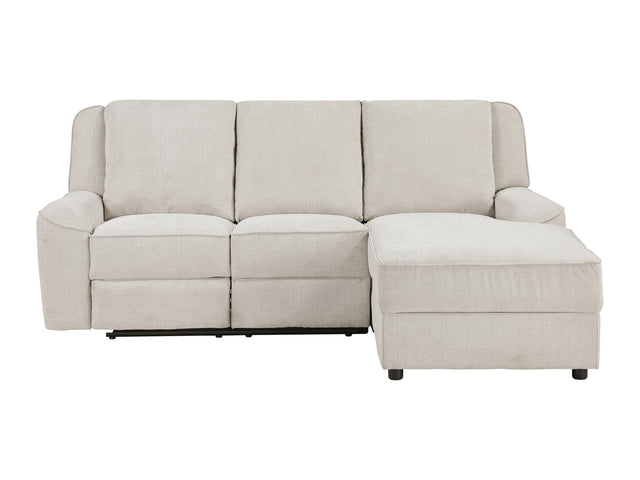 Monterey Beige 2-Piece Reclining Sectional with Right Chaise - Ornate Home