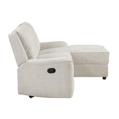 Monterey Beige 2-Piece Reclining Sectional with Right Chaise - Ornate Home