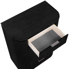 Monterey Black/Silver Wood And Oak Veneer Chest - Ornate Home