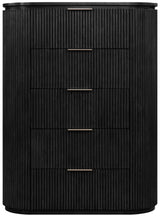 Monterey Black/Silver Wood And Oak Veneer Chest - Ornate Home