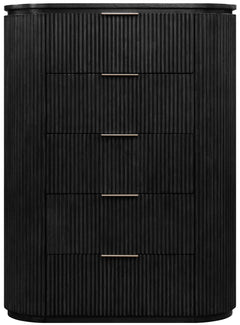 Monterey Black/Silver Wood And Oak Veneer Chest - Ornate Home