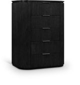Monterey Black/Silver Wood And Oak Veneer Chest - Ornate Home